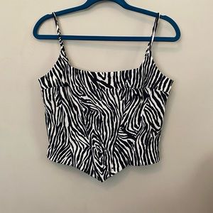 Zebra print corset